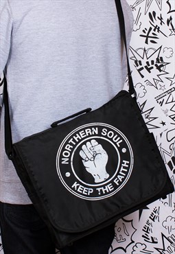 Northern Soul Record Bag: Retro Style Messenger Shoulder Bag