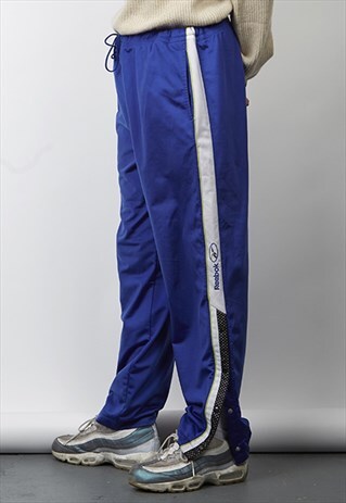 VINTAGE 80'S REEBOK ROYAL BLUE MESH NEON JOGGERS