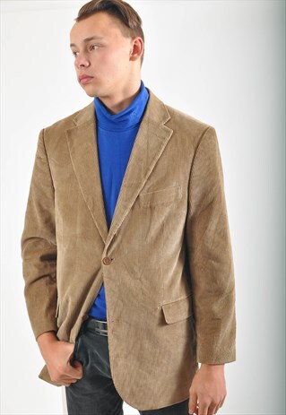 VINTAGE CORDUROY BLAZER JACKET IN BROWN