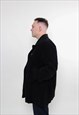 VINTAGE CP COMPANY OVERCOAT, 90S MEN BLACK COLOR TRENCH COAT