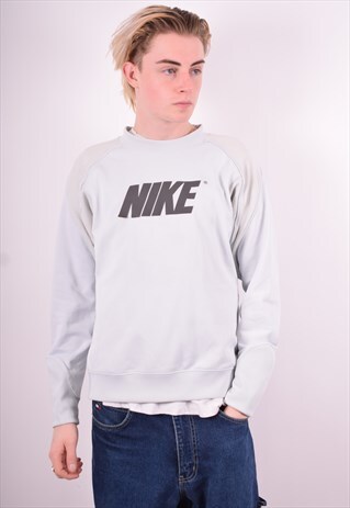 NIKE MENS VINTAGE SWEATSHIRT JUMPER MEDIUM GREY 90'S