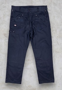 Vintage Black Dickies Double Knee Cargo Pants W36 L32