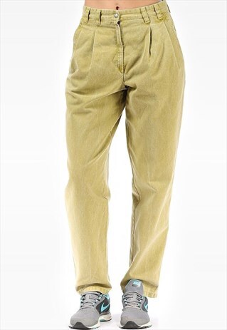 MUSTARD TAPERED JEANS HIGH WAIST