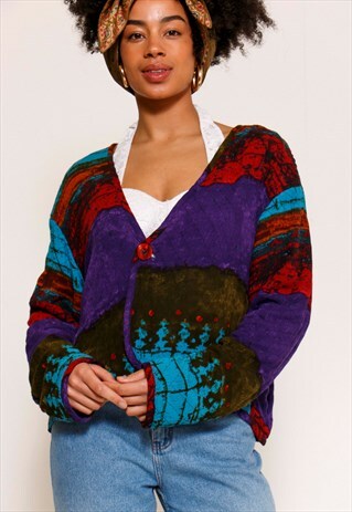 VINTAGE 90'S REVERSIBLE COLOUR SPLASH JACKET
