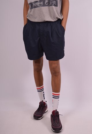 NIKE MENS VINTAGE SHORTS XL NAVY BLUE 90S