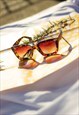 TORTOISE SHELL CHUNKY BEVELLED SQUARE SUNGLASSES