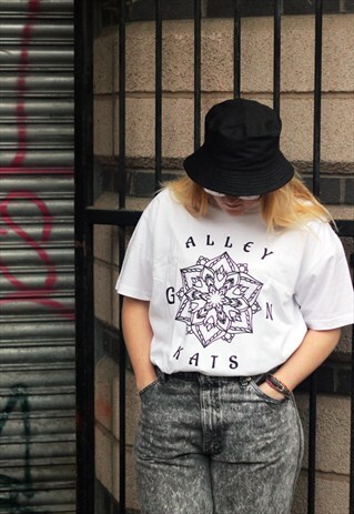 WHITE SHORT SLEEVE MANDALA T-SHIRT