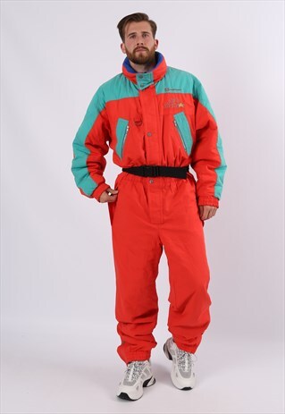 VINTAGE Y2K SERGIO TACHHINI SKI SUIT TALL XL / XXL 46" (67J)
