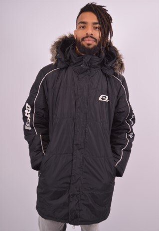 VINTAGE LOTTO PARKA JACKET BLACK