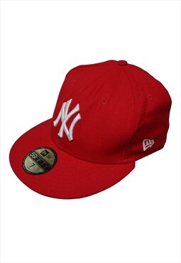 Vintage New Era MLB Yankees Red Snapback Cap Womens