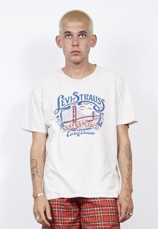 RETRO LEVI'S 'SAN FRANCISCO, CALIFORNIA' OFF-WHITE T-SHIRT