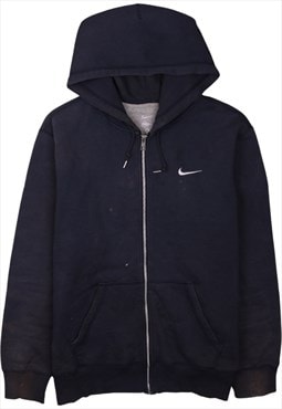 Nike 90's Swoosh Full Zip Up Hoodie XLarge Black