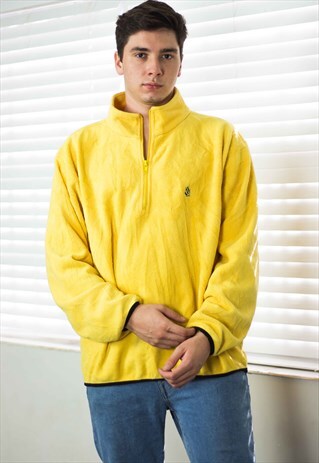 VINTAGE NAUTICA 1/4 ZIP SWEATSHIRT LOGO 90S L 19.3