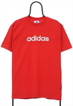Vintage Adidas 00s Spellout Red TShirt Womens