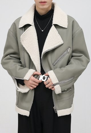 Men's PU Leather Warm Vintage Outer Jacket