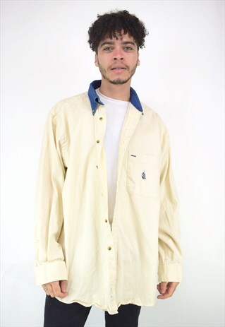 VINTAGE 90'S NAUTICA BEIGE LONG SLEEVE SHIRT