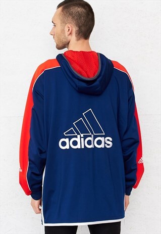 VINTAGE BLUE RED ADIDAS TRACK JACKET