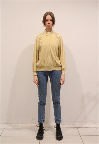 CREAM VINTAGE SPORTSWEAR JACKET