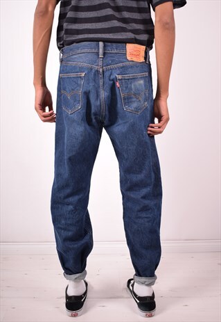 LEVI'S 501 MENS VINTAGE JEANS W35 L33 BLUE 90S