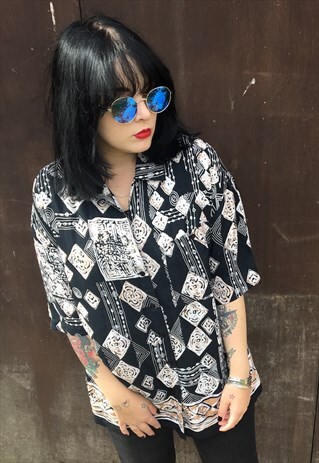 VINTAGE 90'S ABSTRACT PRINT SHIRT