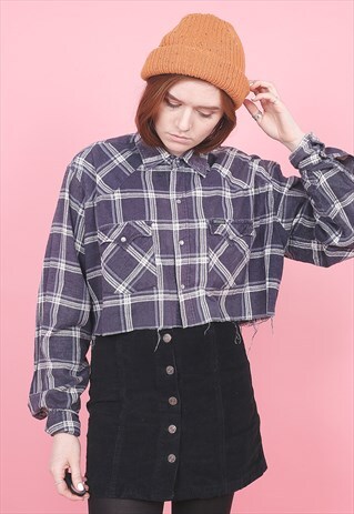 VINTAGE DICKIES CROPPED CHECK SHIRT /R8410