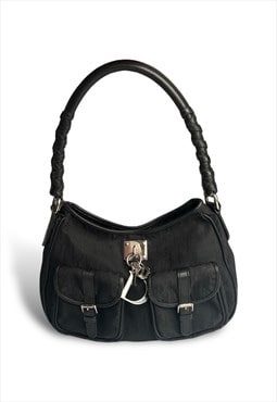 Dior bag lovely hobo black monogram handbag Y2K 