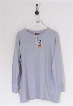 Vintage DISNEY Mickey & Friends Sweatshirt Grey XL BV11483