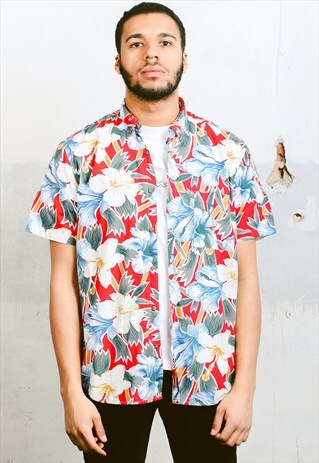 VINTAGE FLORAL HAWAIIAN SHIRT