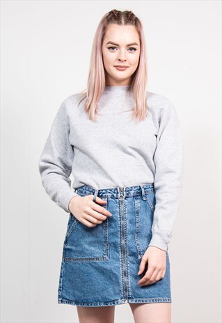 VINTAGE 90'S BASIC GREY SWEATER SWEATSHIRT