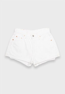 Levi's 536 white denim shorts