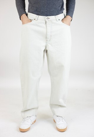 VINTAGE 90S BEIGE DENIM JEANS