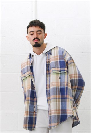 VINTAGE OVERSIZED CHECK NAUTICA OVERSHIRT