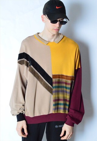 VINTAGE 80S COLOUR BLOCK SWEATSHIRT