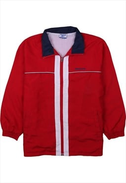 Vintage 90's Reebok Windbreaker Track Jacket Full Zip Up Red