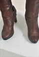VINTAGE 00S REAL LEATHER KNEE HIGH BOOTS