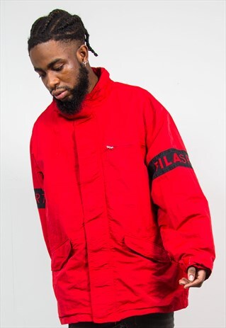 VINTAGE FILA SPORT 90'S RED WARM PADDED COAT