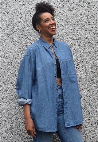 VINTAGE OVERSIZED DENIM SHIRT