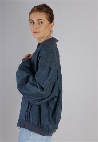 VINTAGE OVERSIZED SILK BOMBER JACKET X345