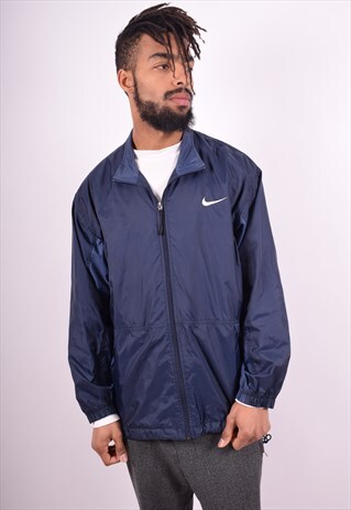 NIKE MENS VINTAGE JACKET MEDIUM BLUE 90'S