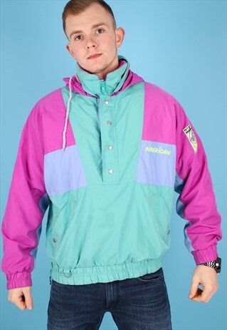 VINTAGE SHELL JACKET IN MULTICOLOUR NJ490