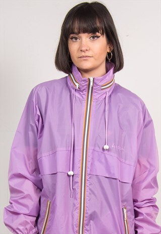 VINTAGE 90'S LILAC CAGOULE JACKET FESTIVAL