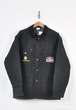 Vintage Workwear Michigan Chore Jacket Blanket Lined Black L