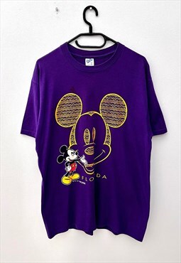 Vintage Disney Mickey Mouse Florida purple T-shirt large 