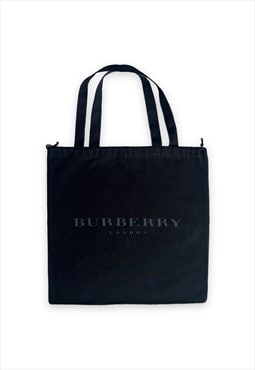 Vintage Burberry bag dust bag tote dark blue navy