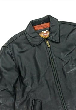 Original 90s Harley Davidson leather biker jacket.
