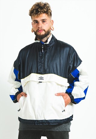 VINTAGE 80S 1/4 ZIP UMBRO JACKET / S6017