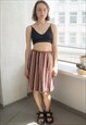 Vintage 70's Multicolour Striped Midi Skirt