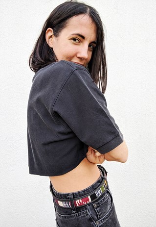 VINTAGE LOTTO CROP TOP POLO TSHIRT
