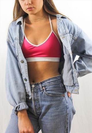 90'S RETRO PINK SPORTS BRA