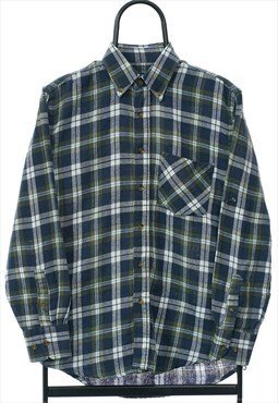 Vintage Sky Navy Checked Flannel Shirt